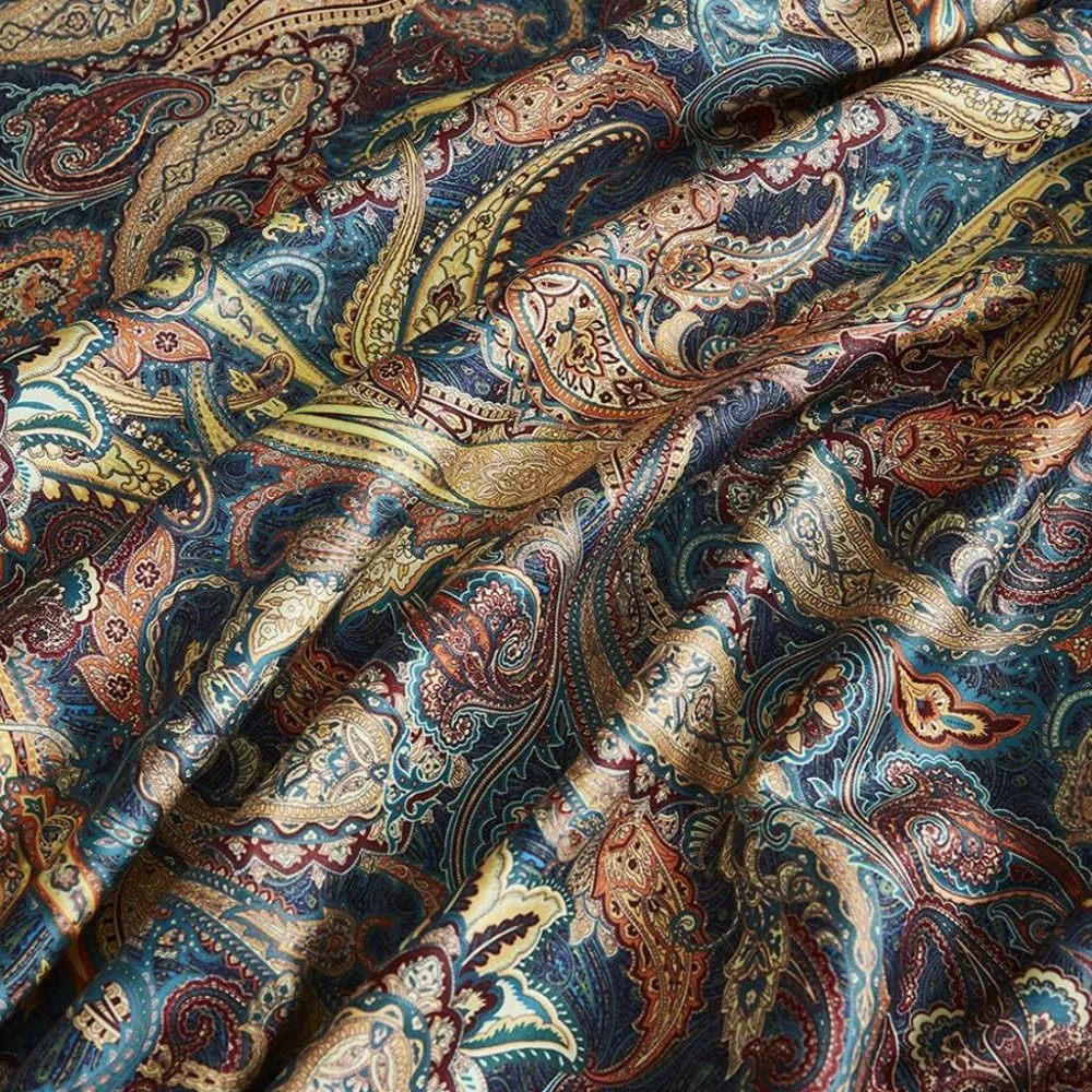 Boho Bliss: Paisley Floral Duvet Cover Set with Pillowcases